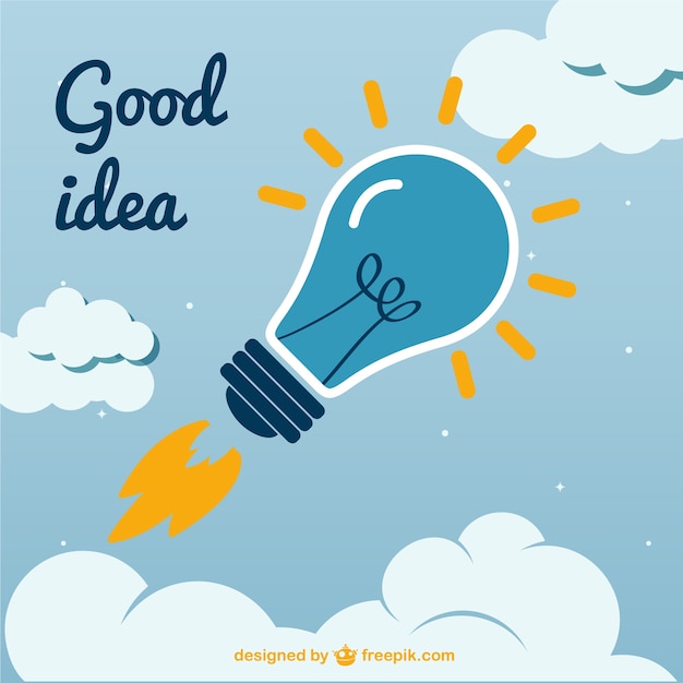 Gratis Vector creatief goed idee vector