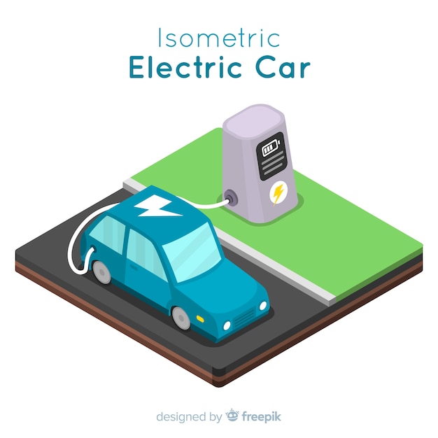 Elektrische auto achtergrond