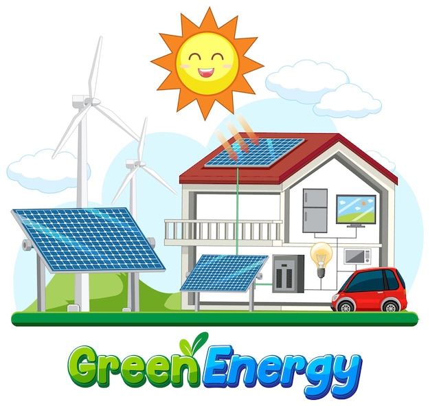 Gratis Vector groene energie vectorconcept