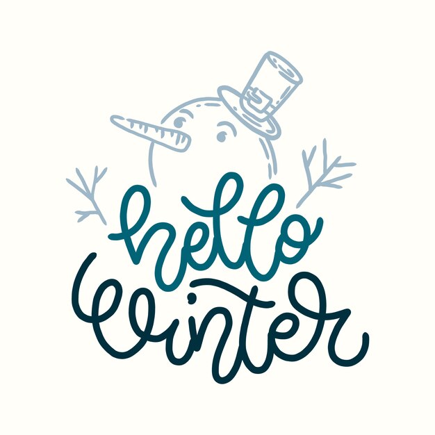 Hallo winter belettering