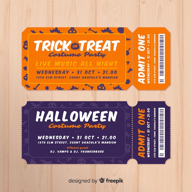 Halloween party tickets collectie