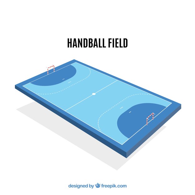 Handbalveld met perspectief