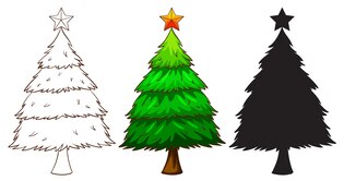 Kerstboom tekening