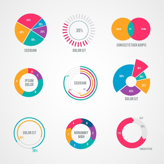 Gratis Vector radiale infographic