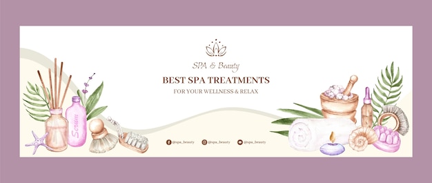 Gratis Vector spa-behandeling twitter header