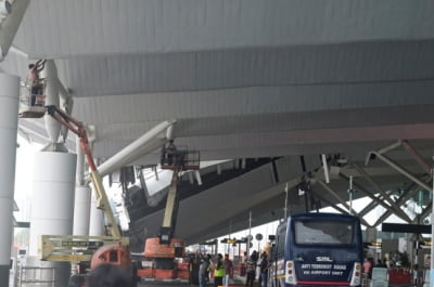 인도 뉴델리공항 車승하차 구역 지붕 붕괴해 1명 사망