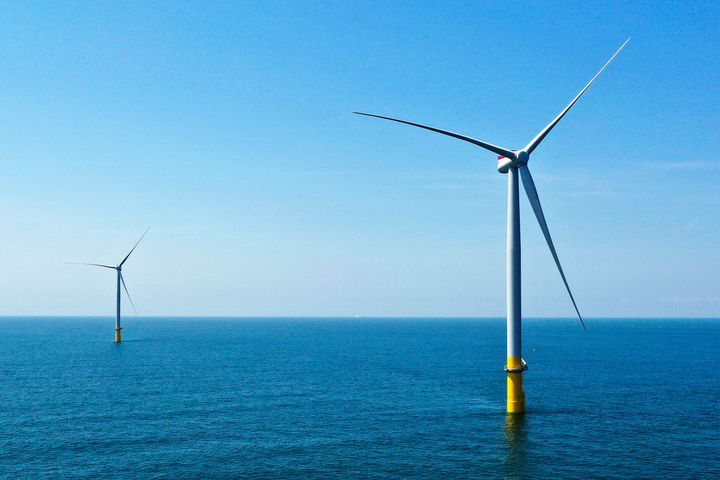 The two offshore wind turbines, constructed off the coast of Virginia Beach in 2020, are a pilot project for Dominion Energy's planned $9.8 billion Coastal Virginia Offshore Wind project.