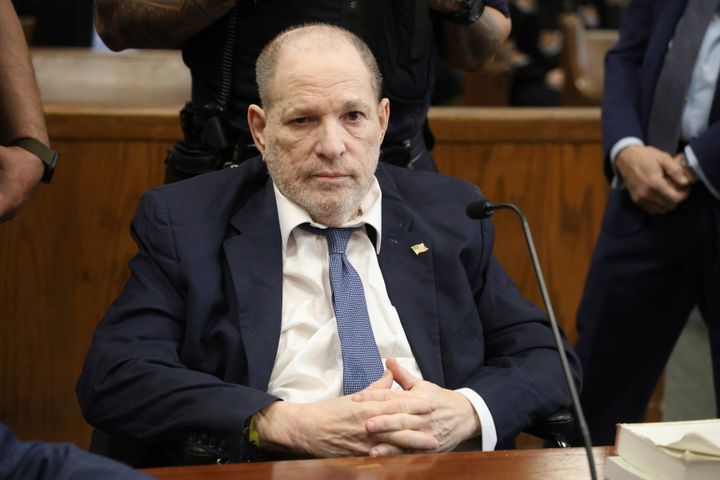 Harvey Weinstein appears in State Supreme Court for a hearing in his sexual assault case on Wednesday, Jan. 29, 2025, in New York.