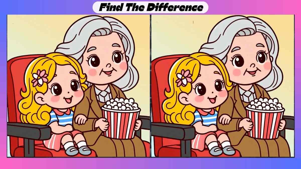 Spot 3 Differences Between Movie Night Pictures in 56 Seconds
