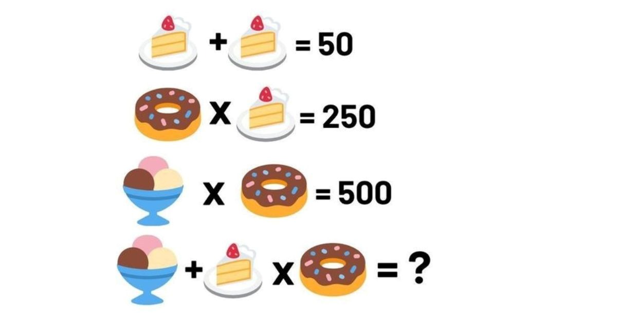 Brain Teaser: Only High IQs Can Solve This Dessert Equation Challenge Before the Time Limit Finishes!