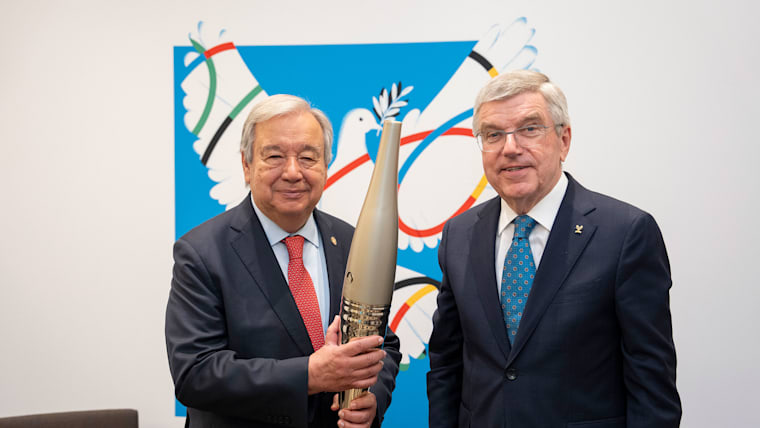 IOC President and United Nations Secretary-General meet in Paris