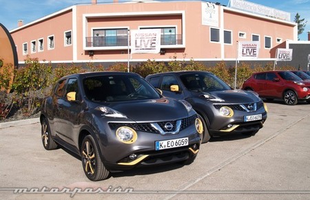 Nissan Juke 2014 gris y amarillo