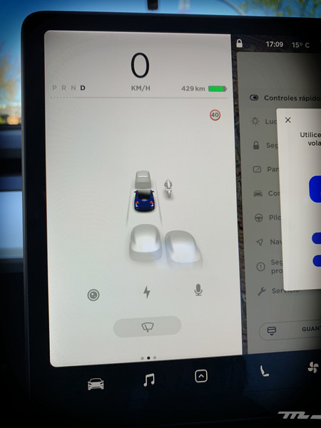 Tesla Model 3 Prueba pantalla