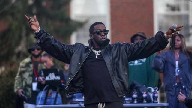  Sean "Diddy" Combs performs at Howard University's Yardfest on October 20, 2023 in Washington, DC. 