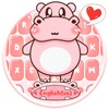 Pink Cute Hippo आइकन