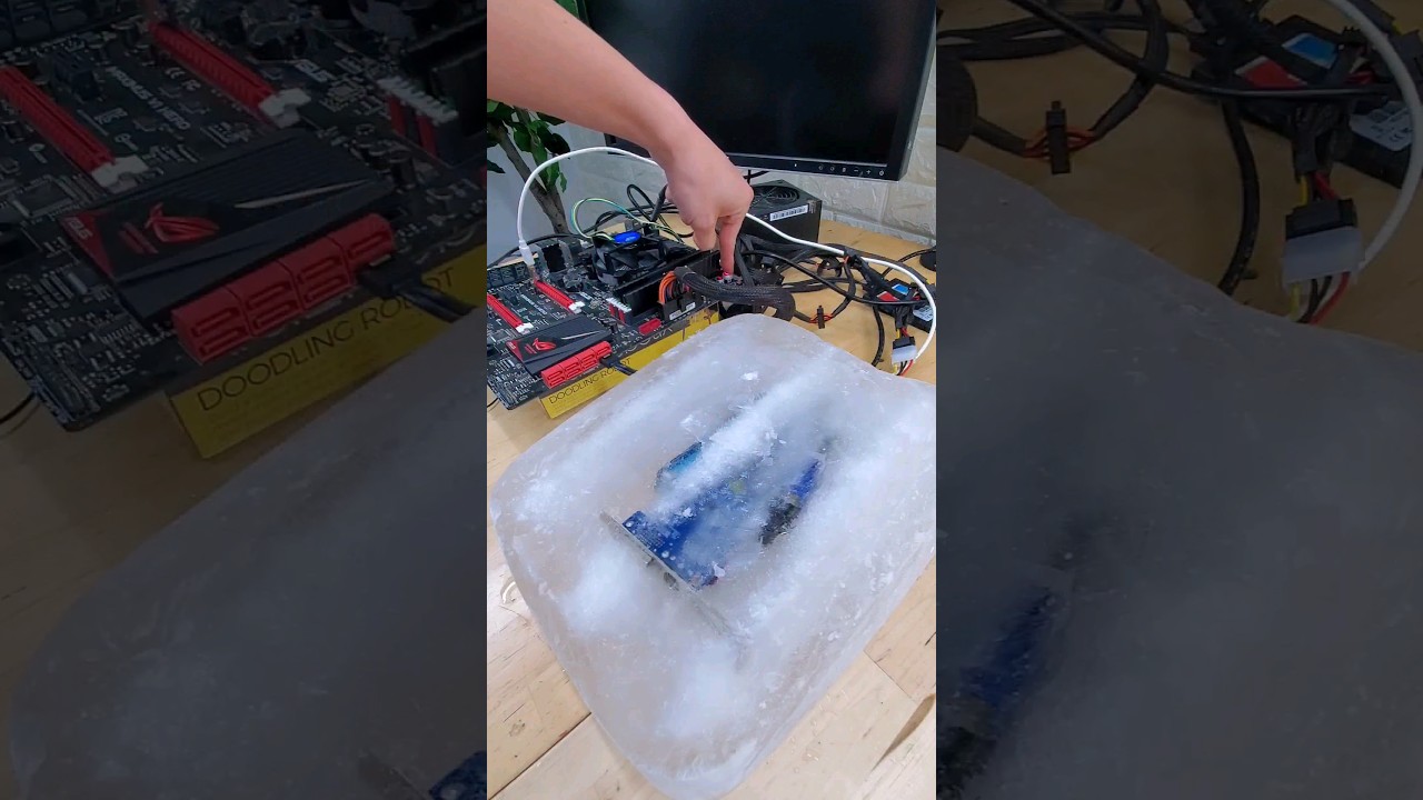 plugging a frozen GPU into my PC - YouTube