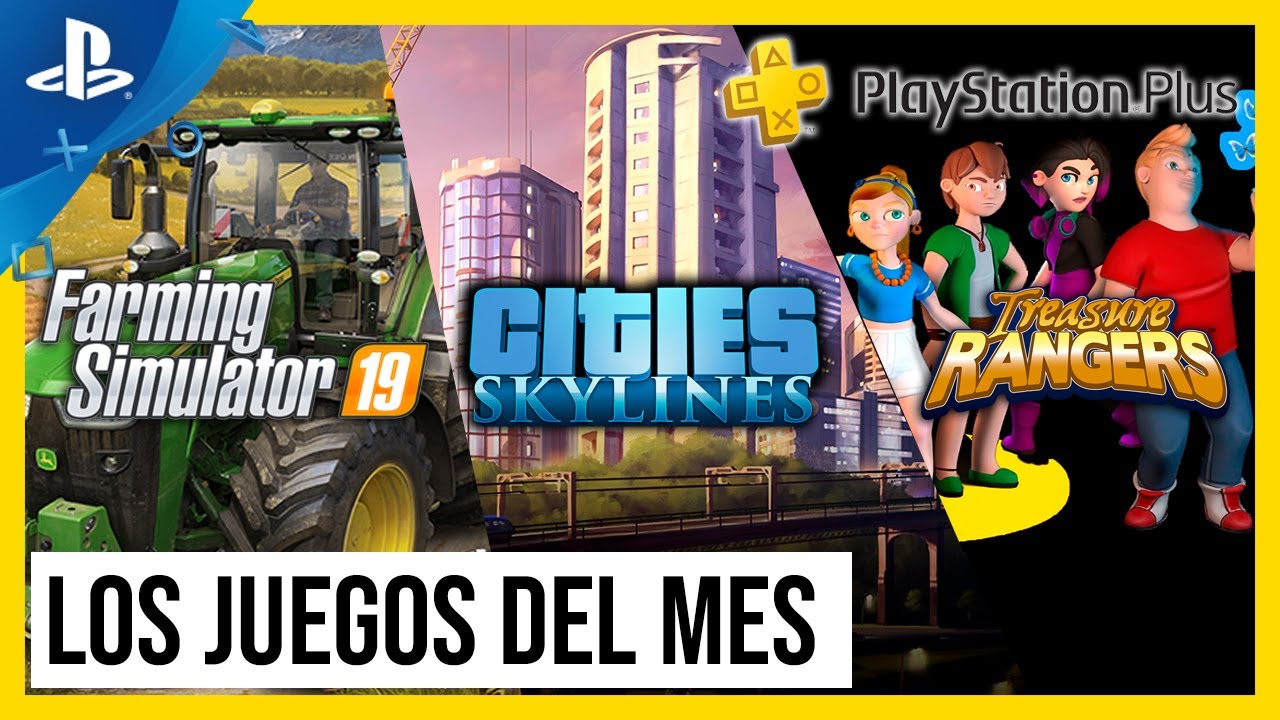 Skylines, Farming Simulator 19 y Treasure Rangers son los juegos de PlayStation Plus de mayo