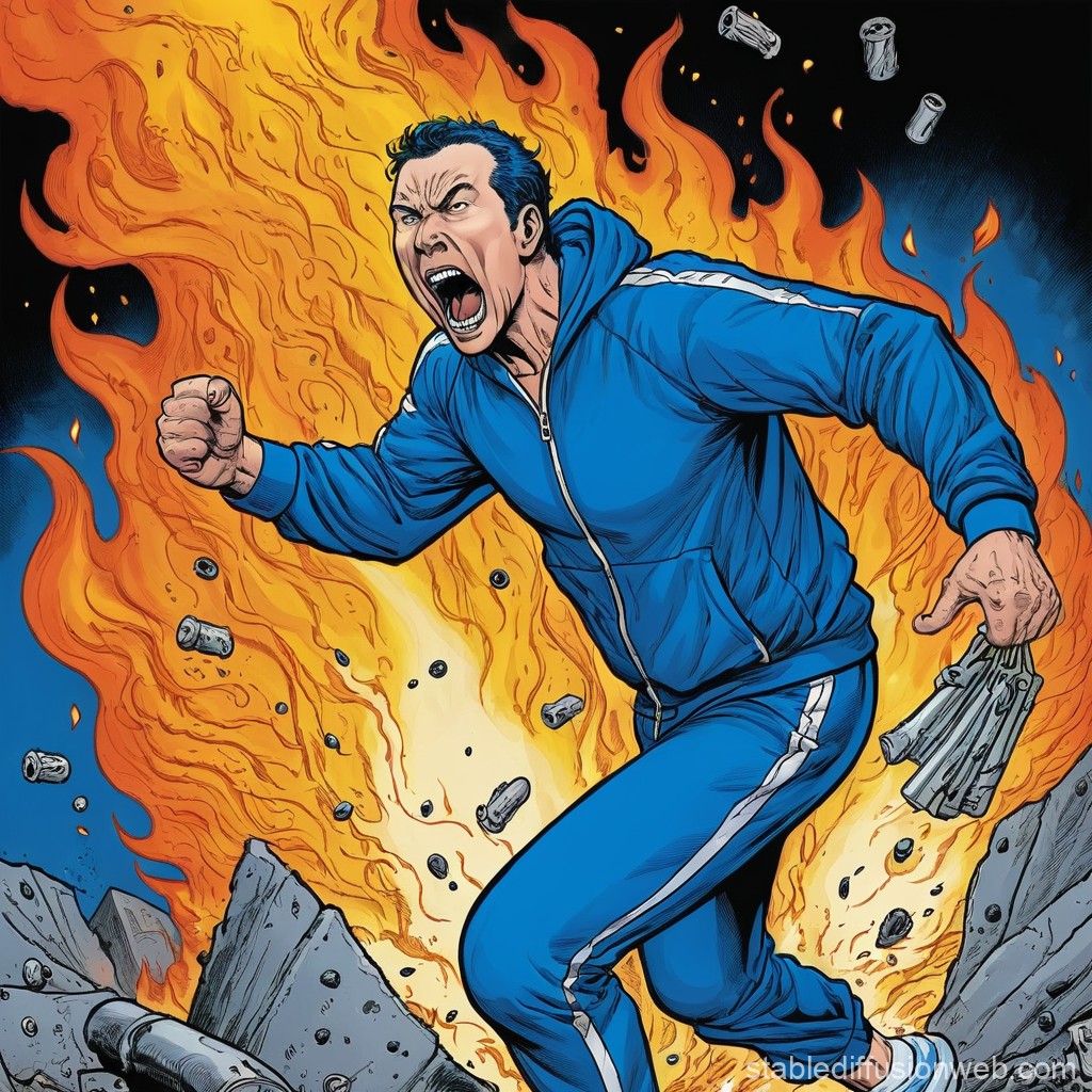 Vigilante in a Blue Tracksuit