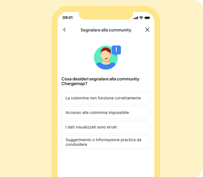 Dare alla community un'informazione pratica o segnalare un problema