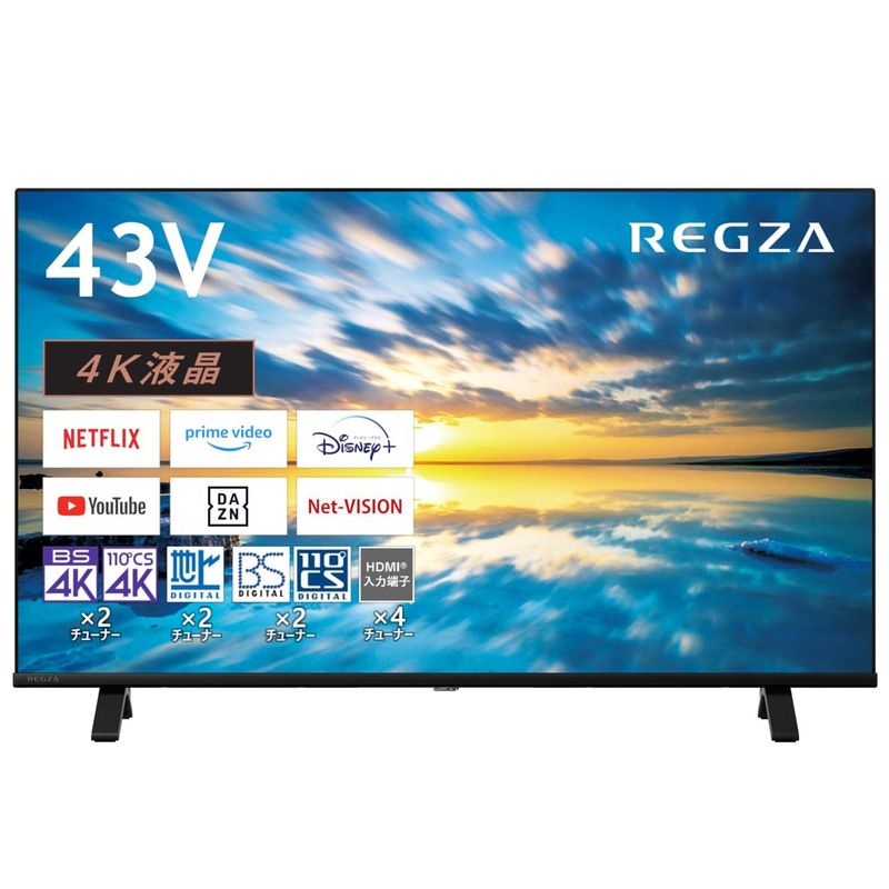 【無料長期保証】 REGZA 43E350M 4K液晶レグザ 43型 E350Mシリーズ 液晶テレビ、薄型テレビの商品画像