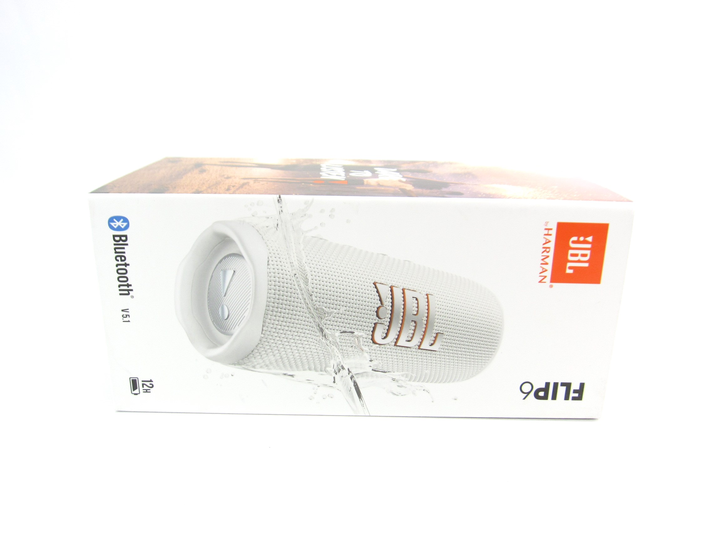 JBL ポータブルウォータープルーフスピーカー JBL Flip 6 JBLFLIP6WHT ホワイト JBL FLIP スマホ対応スピーカーの商品画像