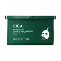 [GREENDERMA] グリーンダーマ CICA デイリーシートマスク 30枚入り(パック・韓国コスメ)(naturerepublic) | ケンコーエクスプレス2号店