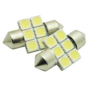 AP 2PC 3chip6SMD LEDルームランプ 31mm【ヒューズ型LED 室内灯】【SMD ドアランプ ラゲッジランプ】【アストロプロダクツ】