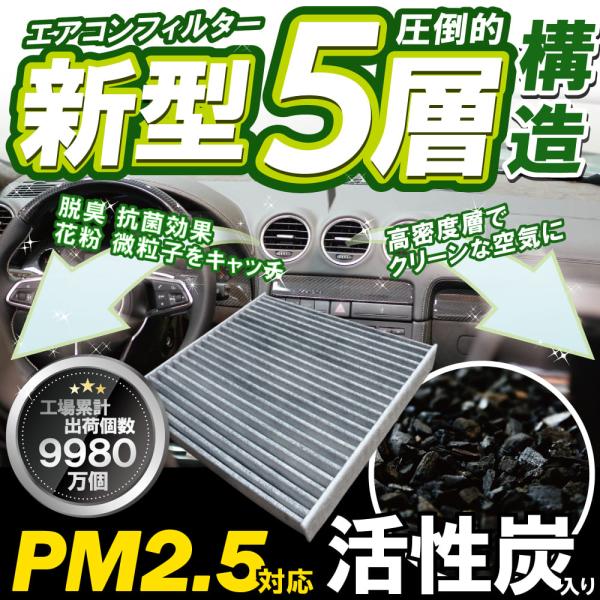 エアコンフィルター 車 デリカD:5 LDA-CV1W 最強特殊5層 三菱 ミツビシ