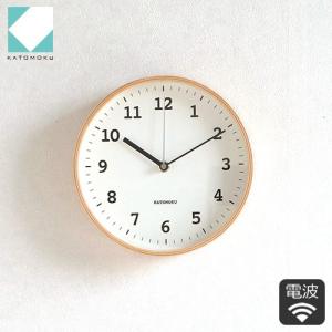 壁掛け時計 電波時計 木製 日本製 加藤木工 KATOMOKU カトモク 連続秒針 plywood wall clock 13 ナチュラル 曲木時計 KM-84NRC