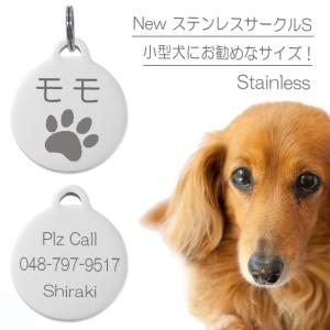 迷子札 小型犬 ネーム プレート New ステンレス サークルS