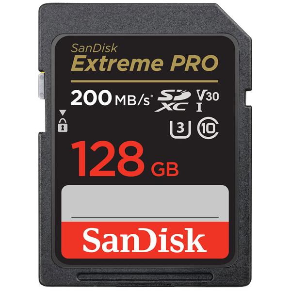 SanDisk Extreme PRO SDXCカード 128GB UHS-I U3 V30 R:2...