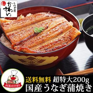 売り切れました 送料無料 国産 特大 うなぎ 蒲焼き 200g-229g×1本 無投薬 お歳暮 ギフト #元気いただきますプロジェクト