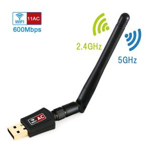 usb wifi アダプター 子機 親機 無線lan ハイパワーアンテナ 11ac/n/a/g/b 2.4GHz 150Mbps/5GHz 433Mbps対応 Windows 1ヶ月保証