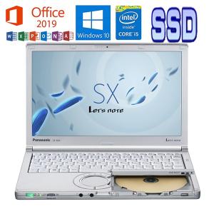 Panasonic SX4 CF-SX4EDHCS Microsoft Office 2019 Win 10 Core i5 5300U 2.3GHz 4GB HDD:500GB 12.1型HD+ Webカメラ Bluetooth 中古ノートパソコン