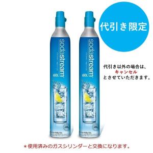 【代引限定】ソーダストリーム ガスシリンダー(交換用) 60L 2本セット＜炭酸水メーカー＞