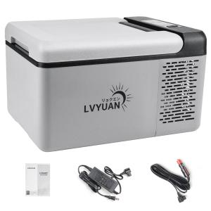 LVYUAN(リョクエン) 車載冷蔵庫 9Lポータブル 小型 -20℃?20℃ AC/DC（ 12V / 24V ）2WAY電源対応 ポータ｜utilityfactory