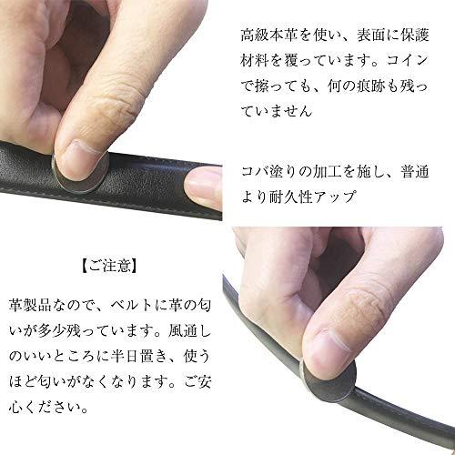 [Nelbons] メンズ ベルト交換用 バックルなし 穴あり 本革 ロングサイズ 幅2.8〜3.5cm 包装付き 取付 |  | 05