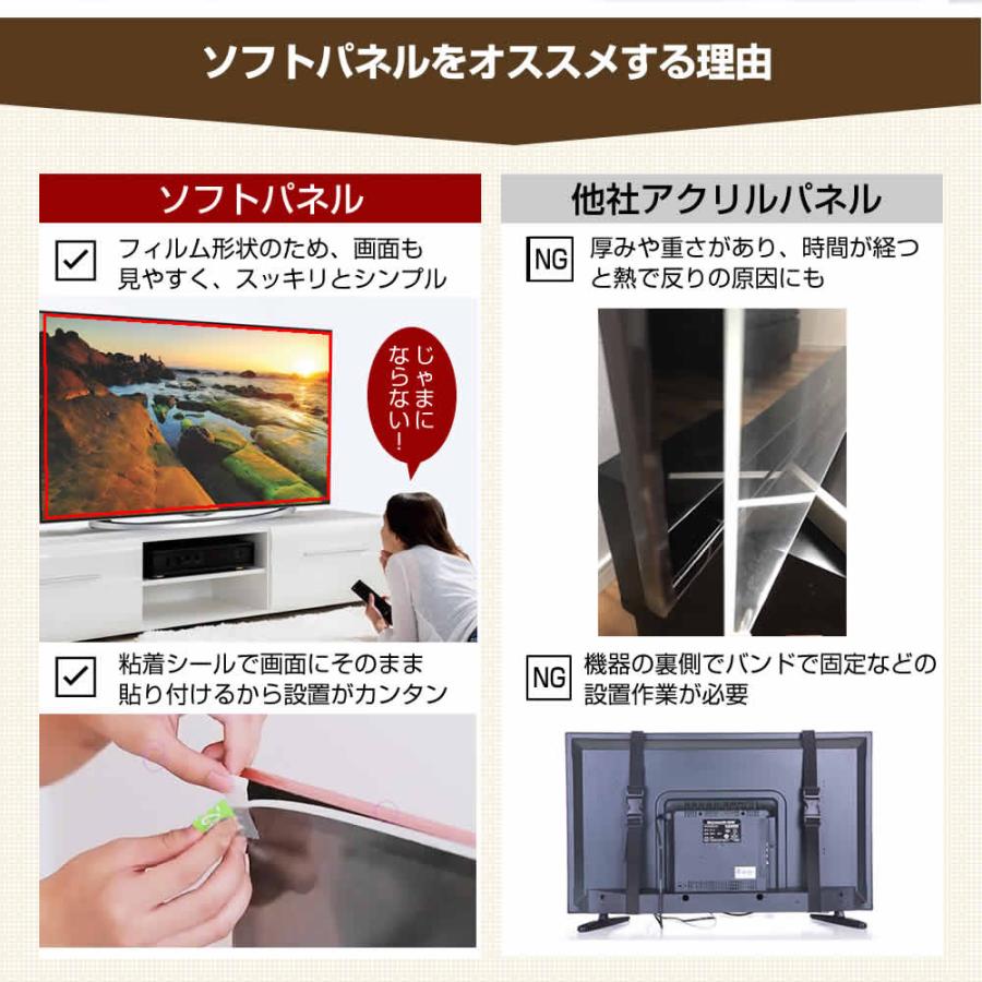 東芝 REGZA 50C350X 液晶テレビ保護パネル 50型 ブルーライトカット テレビ保護パネル 50インチ モニター 破損 防止 有機ELテレビ | メディアフューチャー | 08