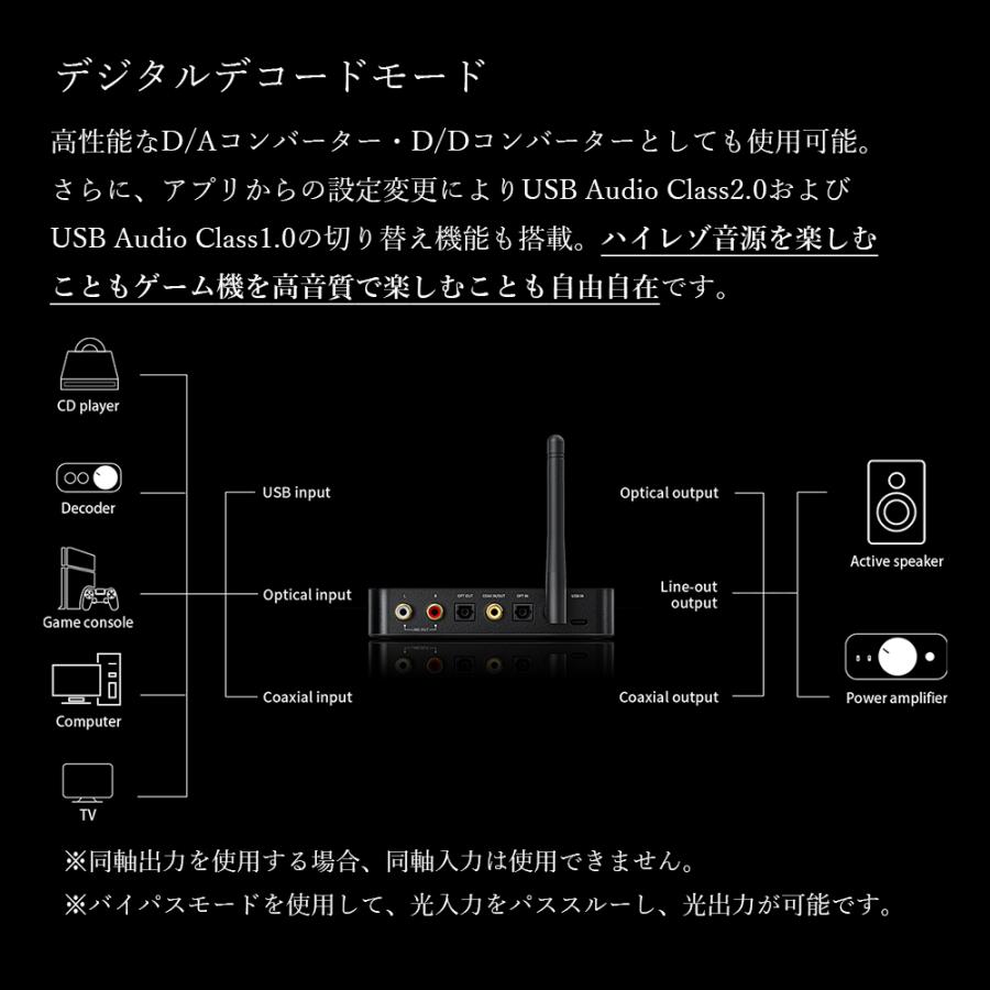 【公式】Bluetooth レシーバー トランスミッター USB DAC FiiO BTA30 Pro LDAC 送信 受信 ES9038Q2M DAC ハイレゾ DSD｜emilaidirect｜05