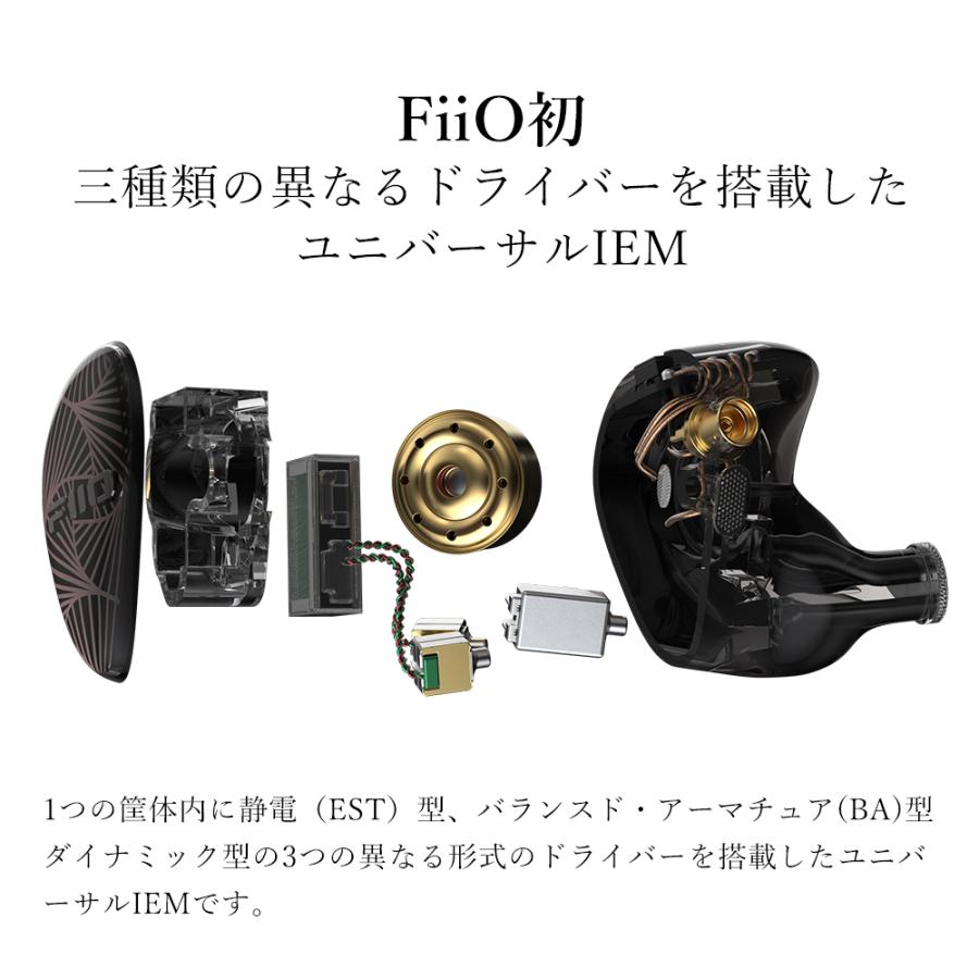 イヤホン 有線 高音質 FiiO FX15 FIO-IEM-FX15-B フィーオ IEM イヤフォン｜emilaidirect｜02