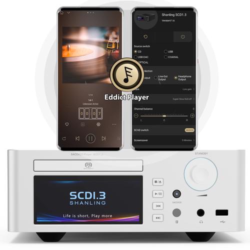 SHANLING SCD1.3 シルバー【6月28日発売】CDプレーヤー SCD1.3 スーパーオーディオCD SACD I2S｜heylisten｜16