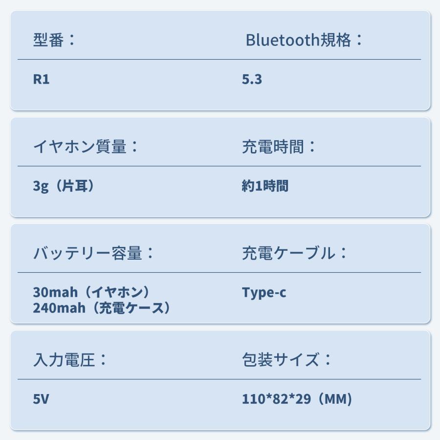 ワイヤレスイヤホン Bluetooth5.3 HiFi 高音質 超軽量 省工ネ iPhone Android対応 ワイヤレス イヤホン CSV8.0 自動接続 2024 母の日 プレゼント｜hope1993｜13