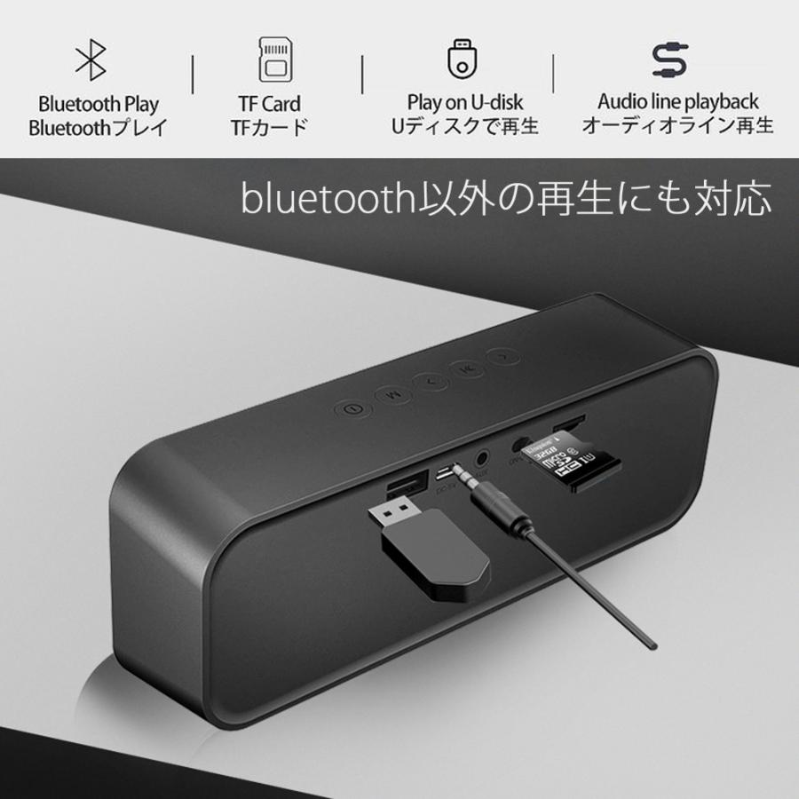 ワイヤレススピーカー Bluetooth5.0 ブルートゥース ワイヤレス 6W 重低音 軽量 お手軽  ポータブル バッテリー内蔵 マイク ハンズフリー｜lifeideas｜10