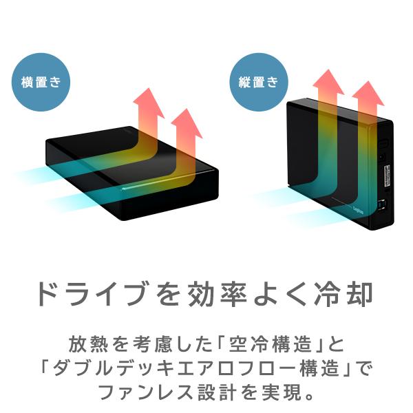 外付け HDD ハードディスク 据え置き 4TB テレビ録画 パソコン PS4 / PS5 対応 3.5インチ Windows11 USB3.1(Gen1) / USB3.0 LHD-ENA040U3WS｜logitec｜06