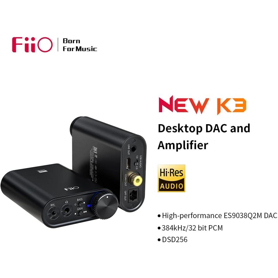 FiiO NEWK3 アンプ ヘッドホン アンプ ポータブル 384kHz/32bit DSD256 USB Type C ロスレ 並行輸入品｜lucky39｜04