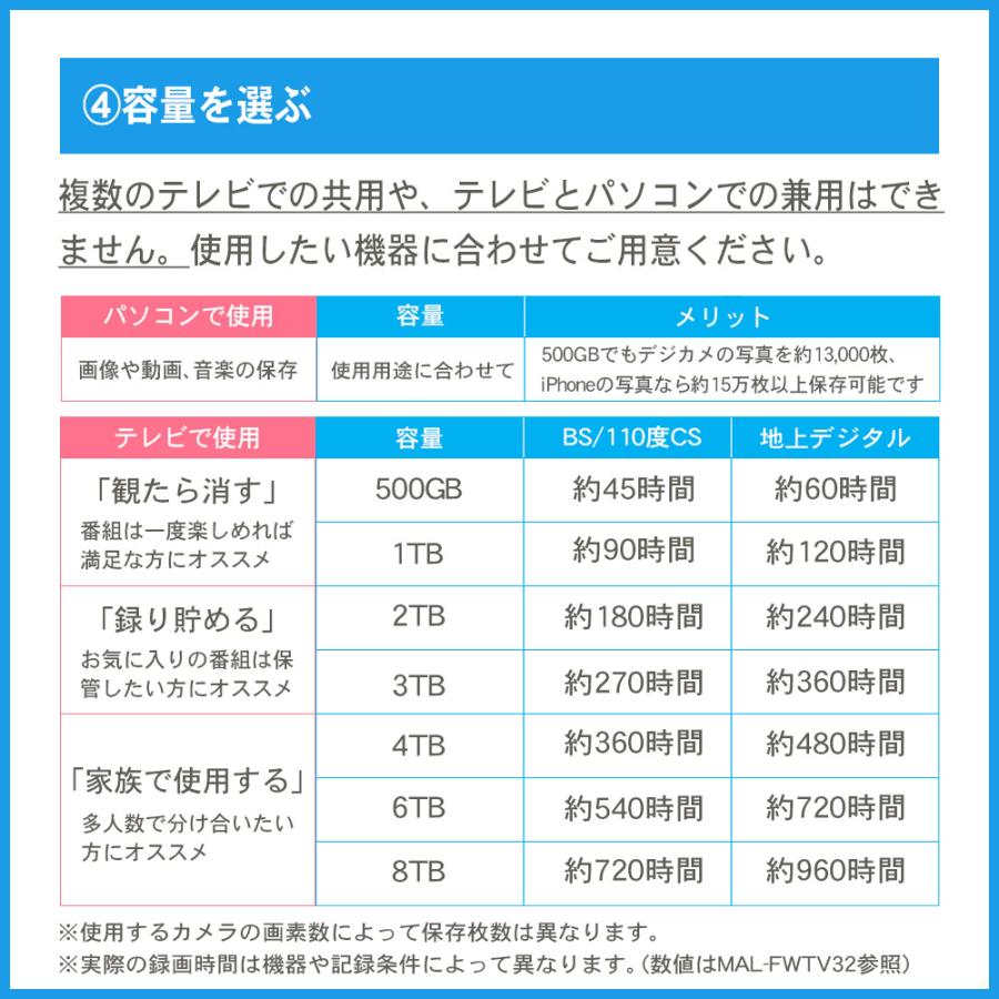 外付けHDD テレビ録画 10TB Windows10対応 REGZA ブラック USB 3.1 Gen1 据え置き 外付けハードディスク MAL310000EX3-BK｜marshal｜16