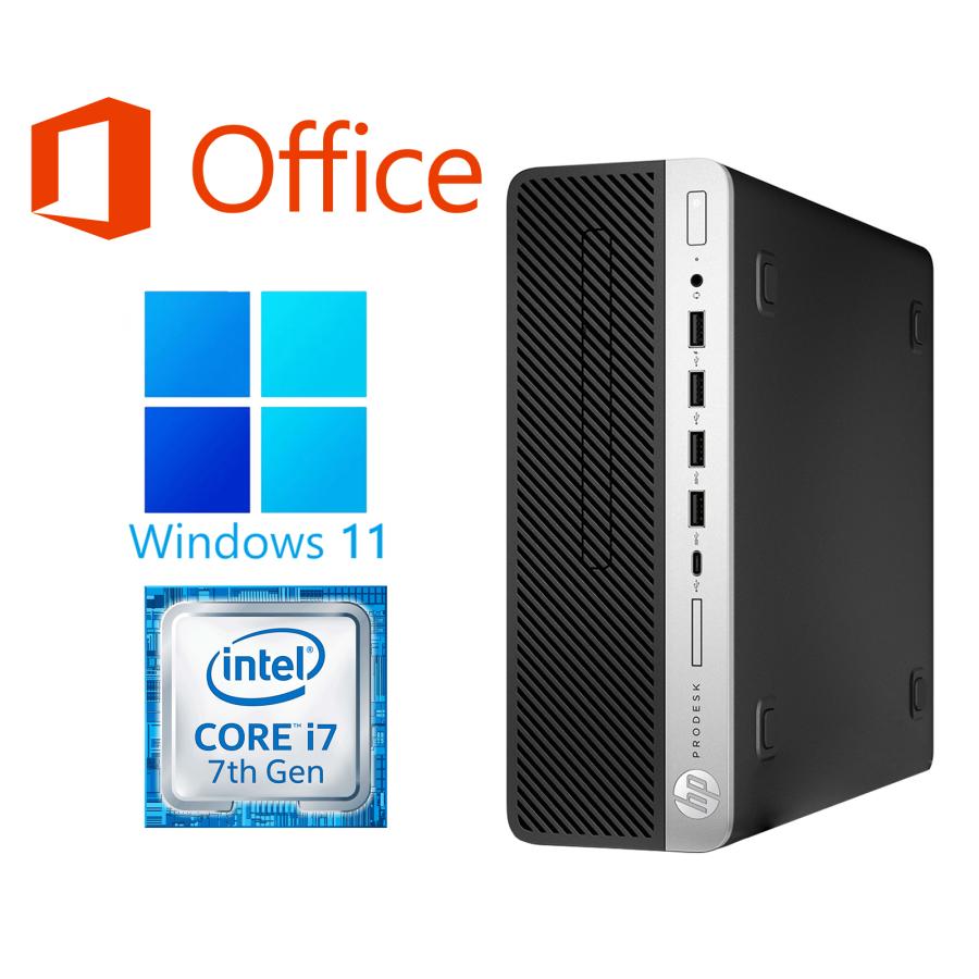 中古パソコン デスクトップパソコン 第6世代 Core i7  NVME SSD256GB+HDD1TB DVD-ROM 大容量メモリ16GB USB3.0 Microsoft Office2021 Windows11 Pro HP600G3｜pc-m｜03