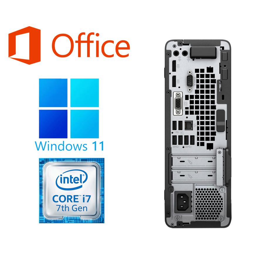 中古パソコン デスクトップパソコン 第6世代 Core i7  NVME SSD256GB+HDD1TB DVD-ROM 大容量メモリ16GB USB3.0 Microsoft Office2021 Windows11 Pro HP600G3｜pc-m｜04