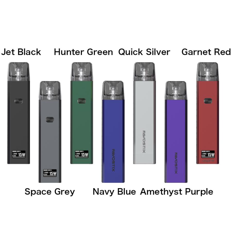 aspire favostix + 専用 レザーケース ブラック セット 大容量 アスパイア ファボスティックス 3ml VAPE ベイプ スターターキット 本体 POD | ブランド登録なし | 01