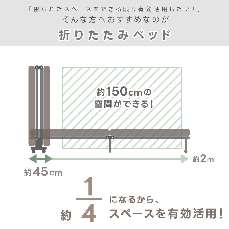 折りたたみベッド シングル 14段階リクライニング 一人暮らし 単身赴任 コンパクト 安い Sサイズ シンプル 折り畳み おしゃれ 移動 布団干し（倉出し｜tac-online｜03